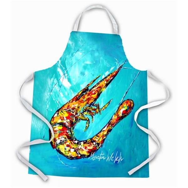 Carolines Treasures All That Jazz Teal Shrimp Apron MW1242APRON - main
